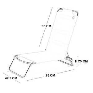 Lettino jolly fiam turchese 031xt  biaq in alluminio