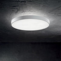 Plafoniera Moderna Halo Alluminio Bianco Led 32W 3000K Luce Calda