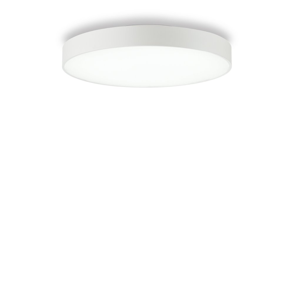 Plafoniera Moderna Halo Alluminio Bianco Led 32W 3000K Luce Calda