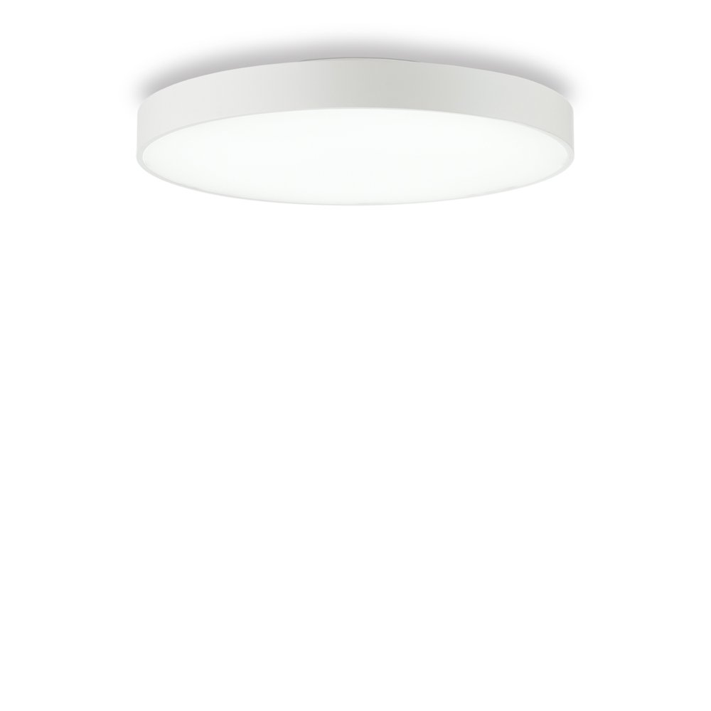 Plafoniera Moderna Halo Alluminio Bianco Led 46W 3000K Luce Calda