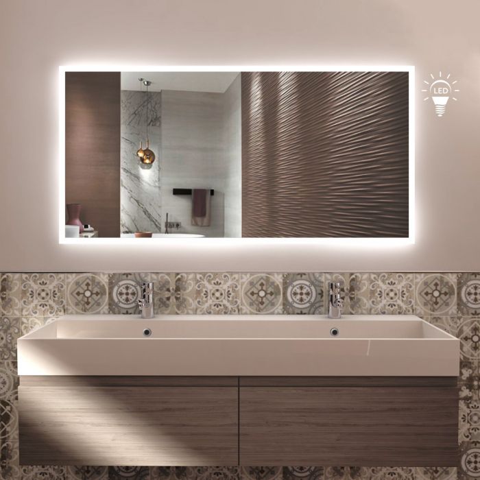 Specchio da Bagno Rettangolare 60 x 120 cm Made Italy