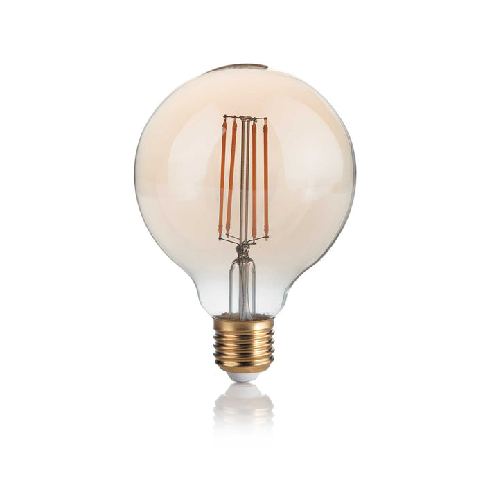 10 Lampadine Led Globo Small D95 E27 4 Watt 2200 K Dimm 300 Lm Vintage Ambra