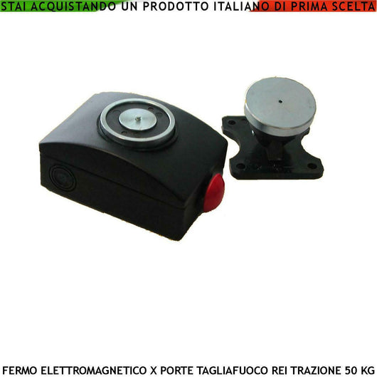 ELETTROMAGNETE FERMO NERO PORTE TAGLIAFUOCO REI SECURVERA SF-BN5ASBESPA