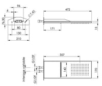 Soffione doccia a muro anicalcare con 2 getti