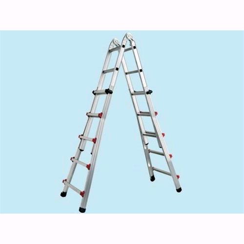 Scala Step Up telescopica piuma in alluminio gradini 4+4 h. max 3,90 mt