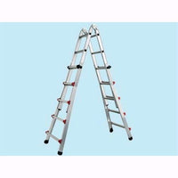 Scala Step Up telescopica piuma in alluminio gradini 6+6 h. max 6,12 mt