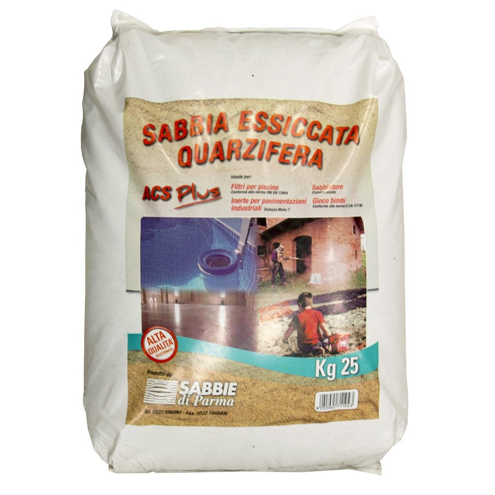 Sabbia per sabbiatrici 25kg quarzifera quarzo pompa piscina sabbiatura corindone