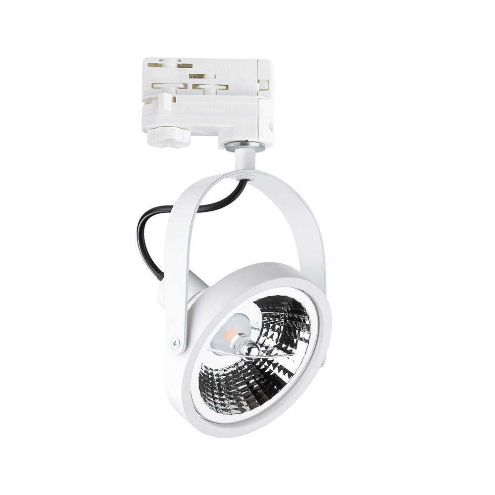 Lampada Binario Moderna Glim Metallo Bianco 1 Luce 10W Gu10 3000K Luce Calda