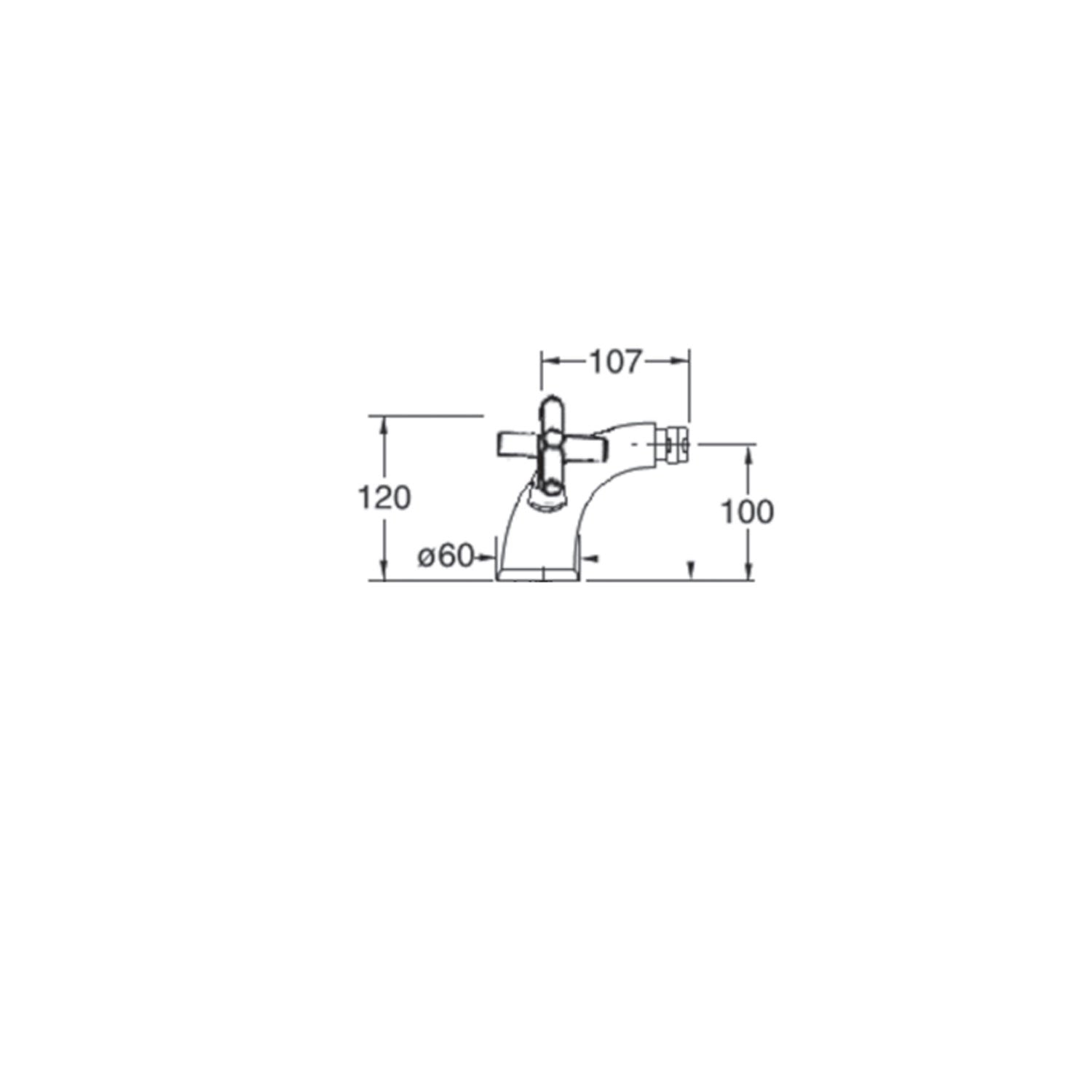 Kit miscelatori lavabo+bidet+doccia in ottone cromato collezione Sirio Keller Taps - fornito con doccino