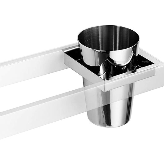 Bicchiere porta spazzolino in acciaio inox lucido Lineabeta collezione Skuara