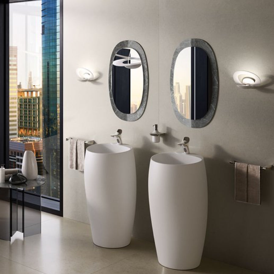 Lavabo monoblocco freestanding modello Cloud di Rak Ceramics Bianco Opaco