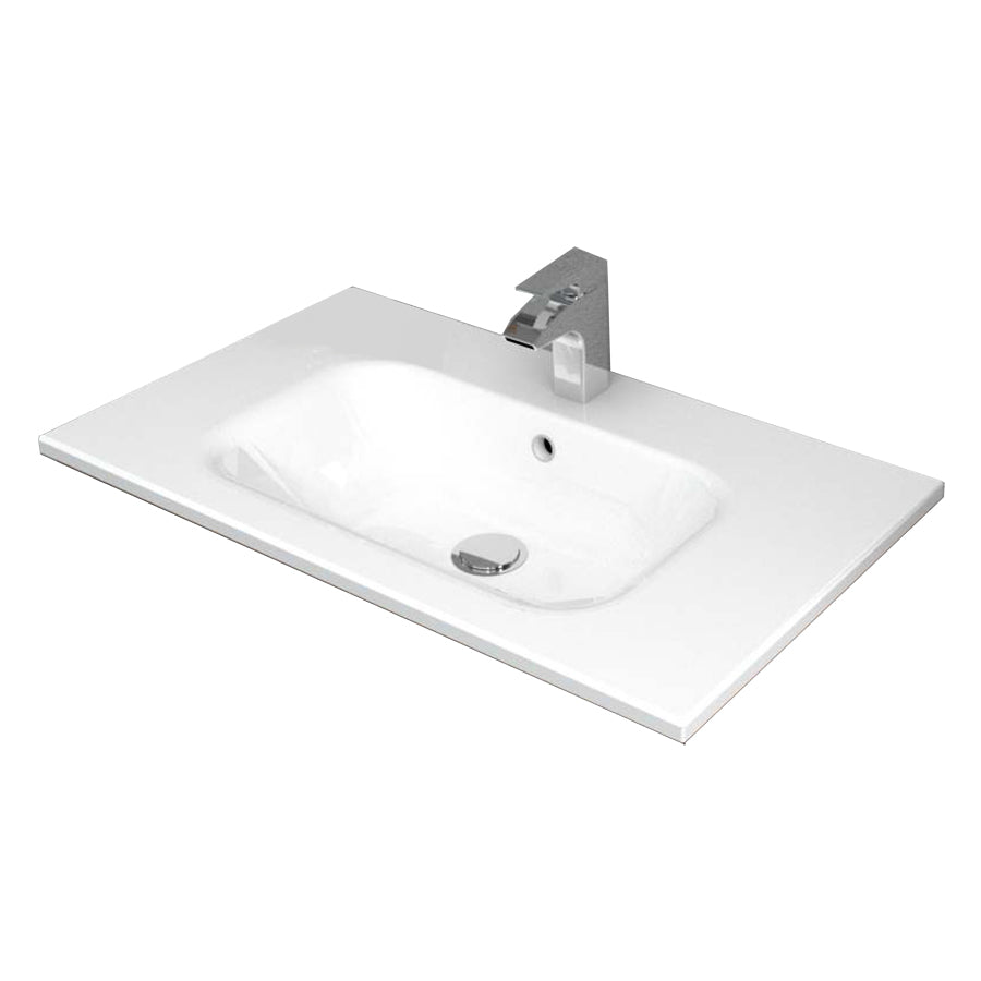 Mobile bagno sospeso modello MirÃ² da 100 cm finitura hacney con lavabo in ceramica,specchio e lampada