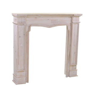 Cornice per Camino da Terra 108x21,5xh101 cm in Legno Sbiancato