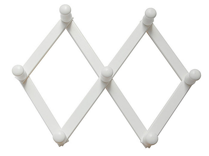 2pz appendiabiti estensibile a 7 ganci bianco cod:ferx.23026