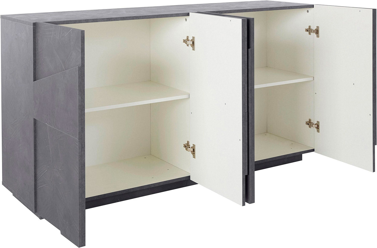 Credenza 4 Ante Battenti 162,4x44,2x86 cm Ping Ardesia