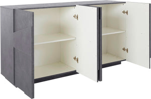 Credenza 4 Ante Battenti 162,4x44,2x86 cm Ping Ardesia