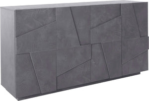 Credenza 4 Ante Battenti 162,4x44,2x86 cm Ping Ardesia