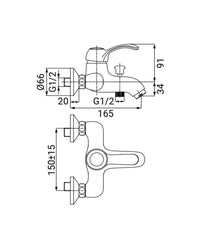 Miscelatore vasca completo bronzato vecchio ottone