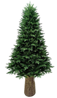 Albero di Natale Artificiale 240 cm 64 Rami con Tronco Pioppo del Gargano Verde