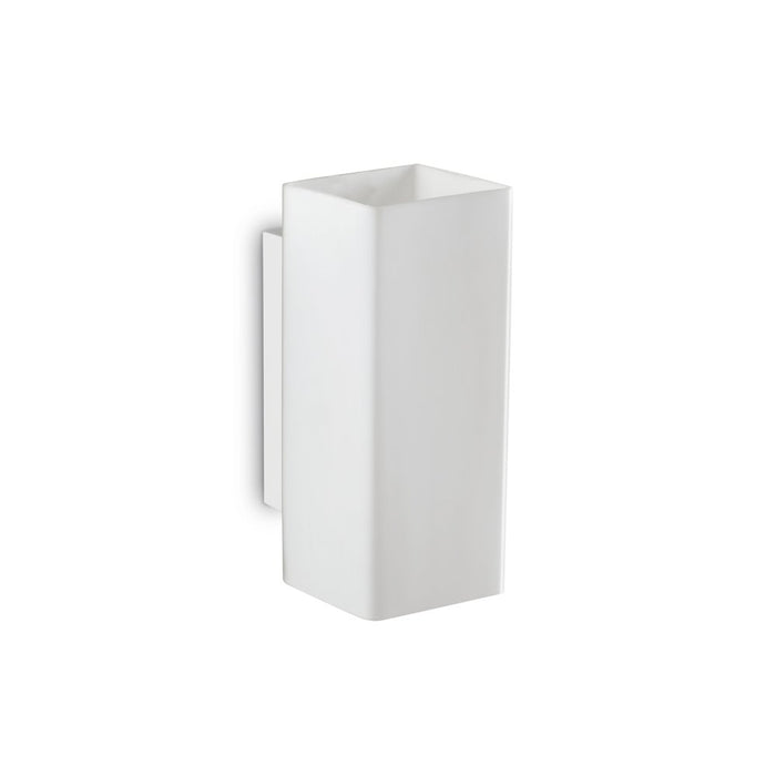 Applique Moderna Square Paul Metallo Bianco 2 Luci 3W 3000K Luce Calda