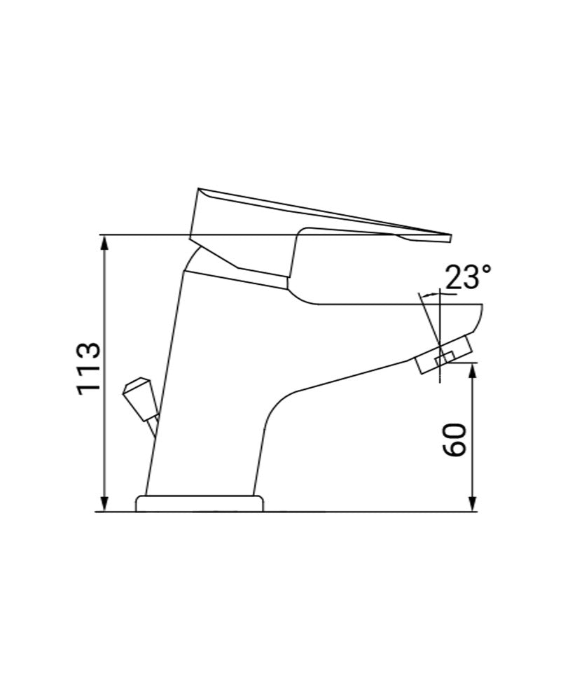 Miscelatore lavabo completo cromato