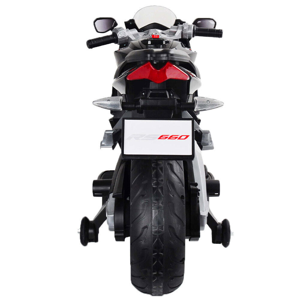 Moto Elettrica per Bambini 12V con Licenza Aprilia RS660 Nera