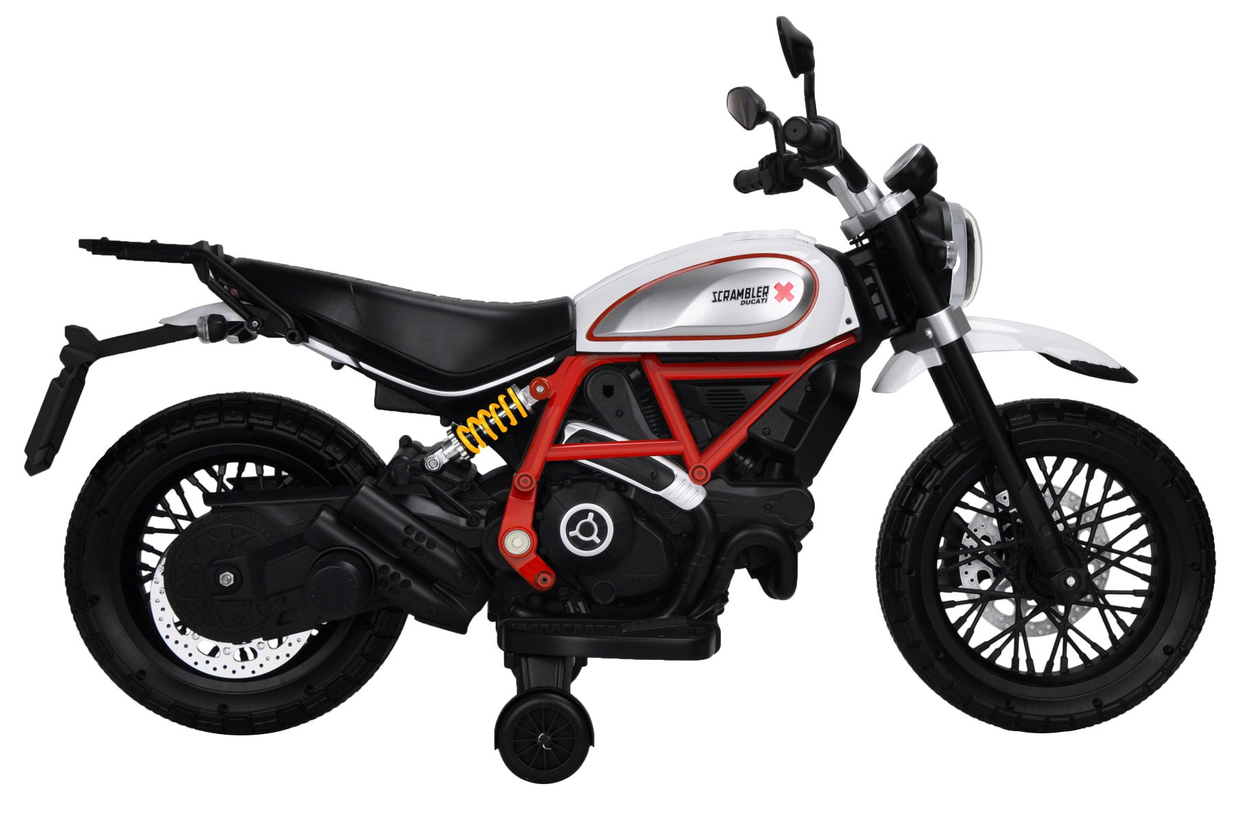 Moto Elettrica per Bambini 12V Ducati Scrambler Desert Bianca