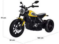 Moto Elettrica per Bambini 12V Ducati Scrambler Icon Gialla