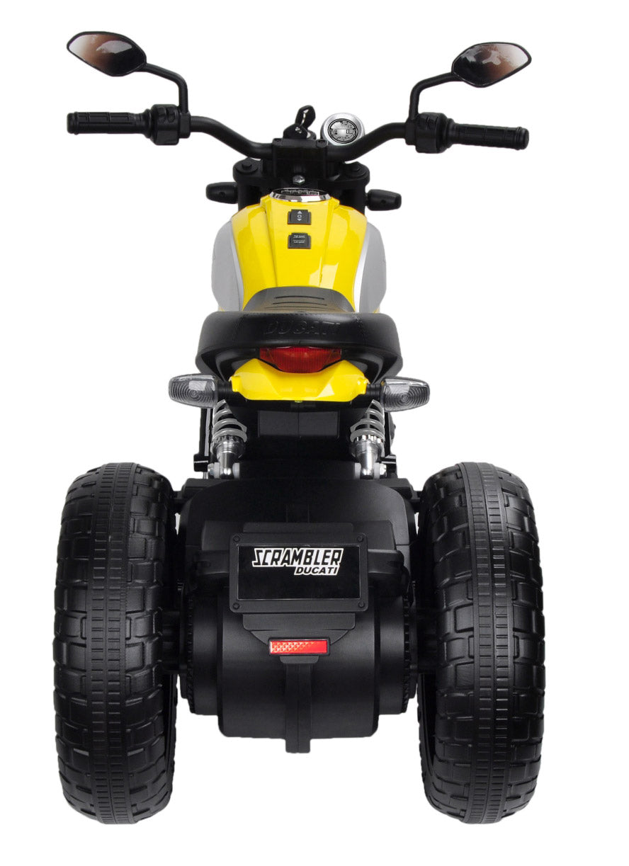 Moto Elettrica per Bambini 12V Ducati Scrambler Icon Gialla