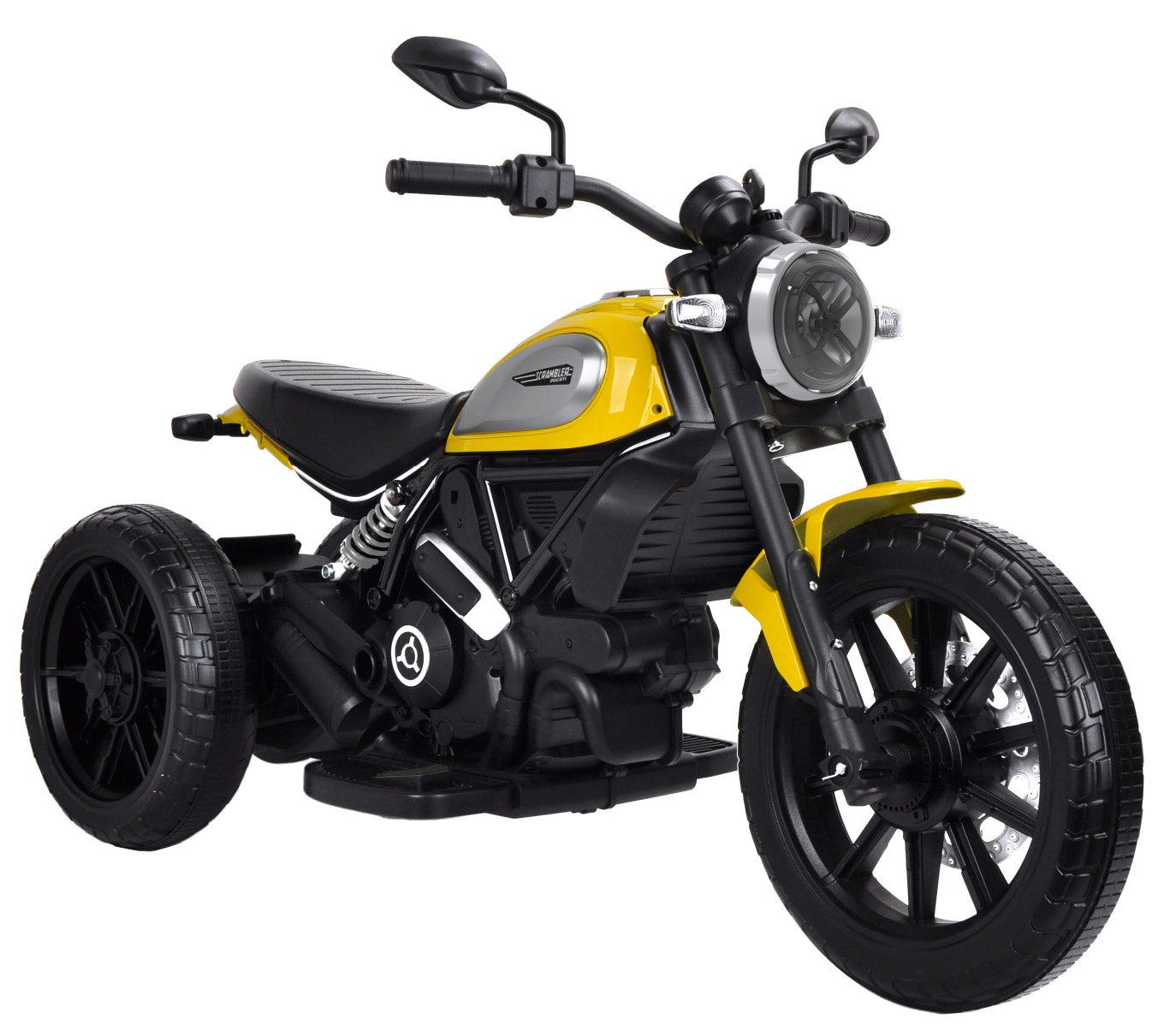 Moto Elettrica per Bambini 12V Ducati Scrambler Icon Gialla