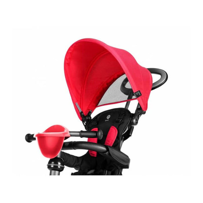 Triciclo a Spinta per Bambini con Maniglione Direzionabile Qplay Cosy Rosso