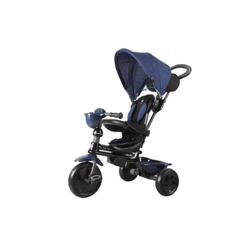 Triciclo a Spinta per Bambini con Maniglione Direzionabile Qplay Cosy Blu