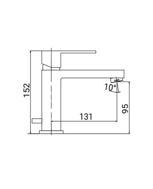 Miscelatore lavabo moderno cromato