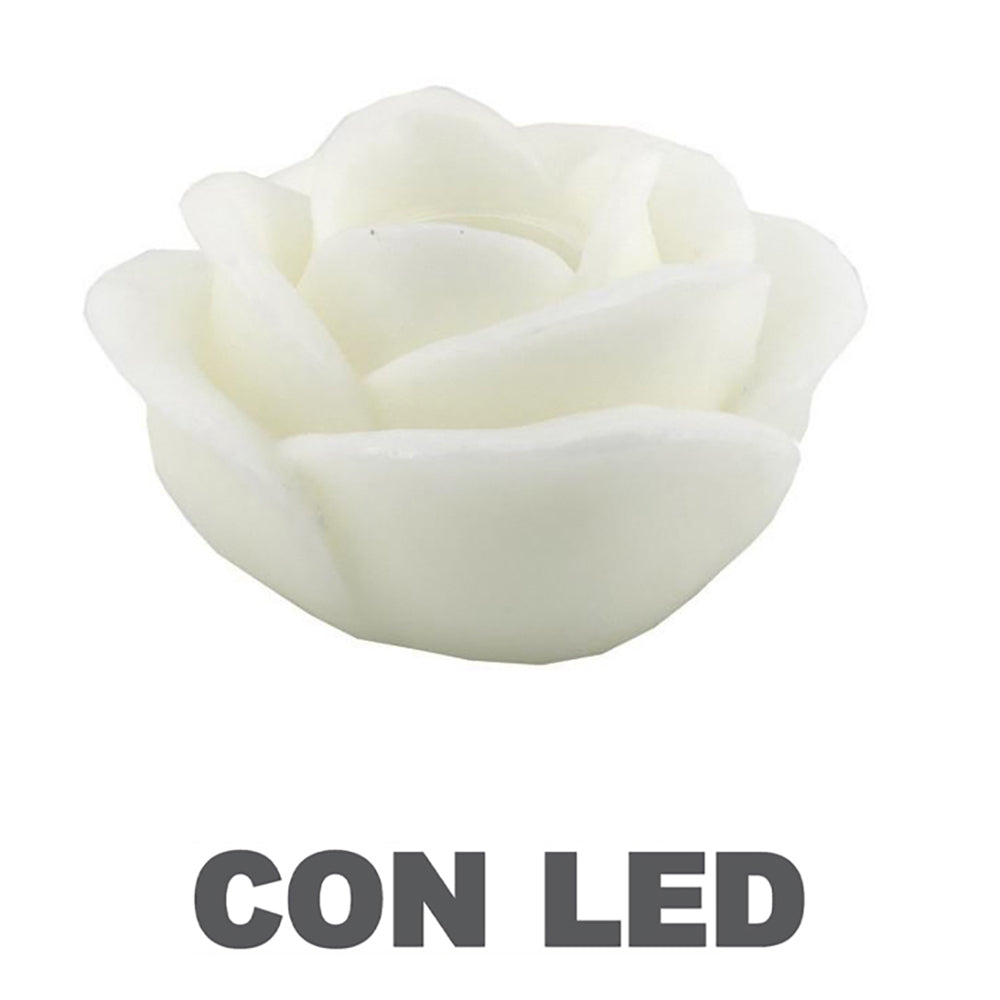 Candela led rosa bianco fontana cm Ø32xh20