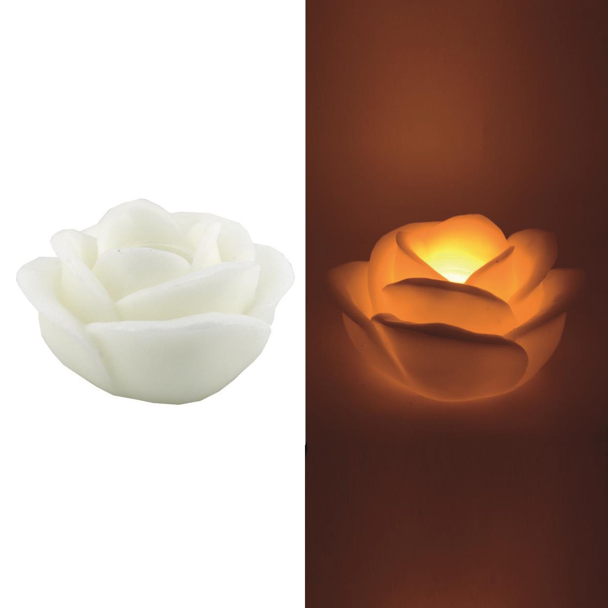 Candela led rosa bianco fontana cm Ø32xh20