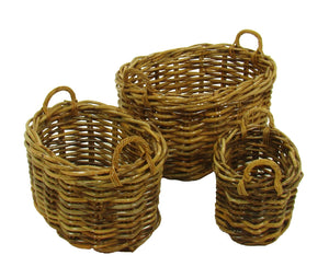 Cesta portalegna in rattan alaska ovale