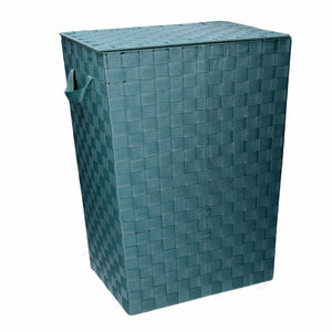 Cesto Portabiancheria in poliestere verde acqua rettangolare cm 40x30xh53