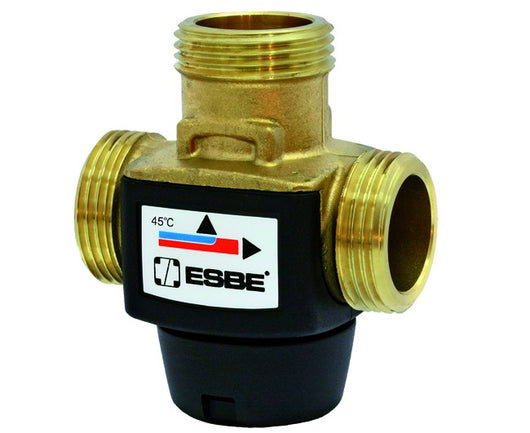 VALVOLA DEVIATRICE TERMOSTATICA A TRE VIE TARATURA FISSA 1" M  45°C   ESBE SRL