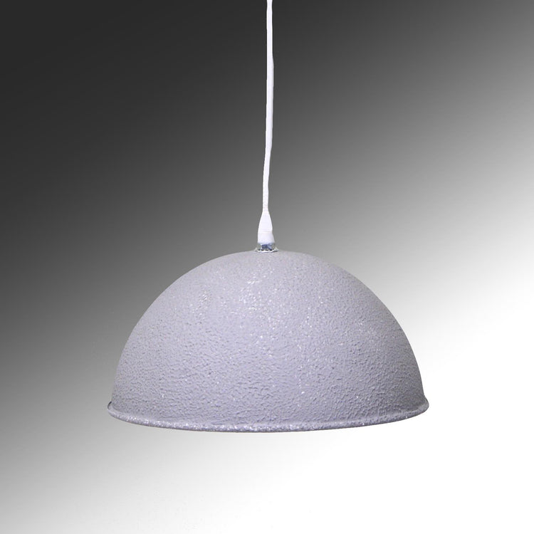 Lampadario in metallo vintage bianco/grigio con attacco cm Ø26xh19