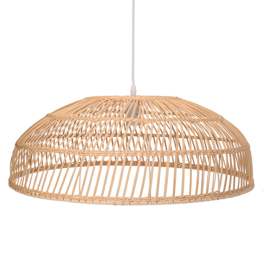 Lampadario in rattan naturale con attacco cm Ø60,5xhx21,5