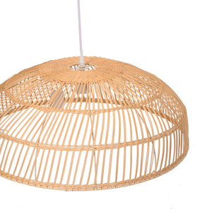 Lampadario in rattan naturale con attacco cm Ø60,5xhx21,5