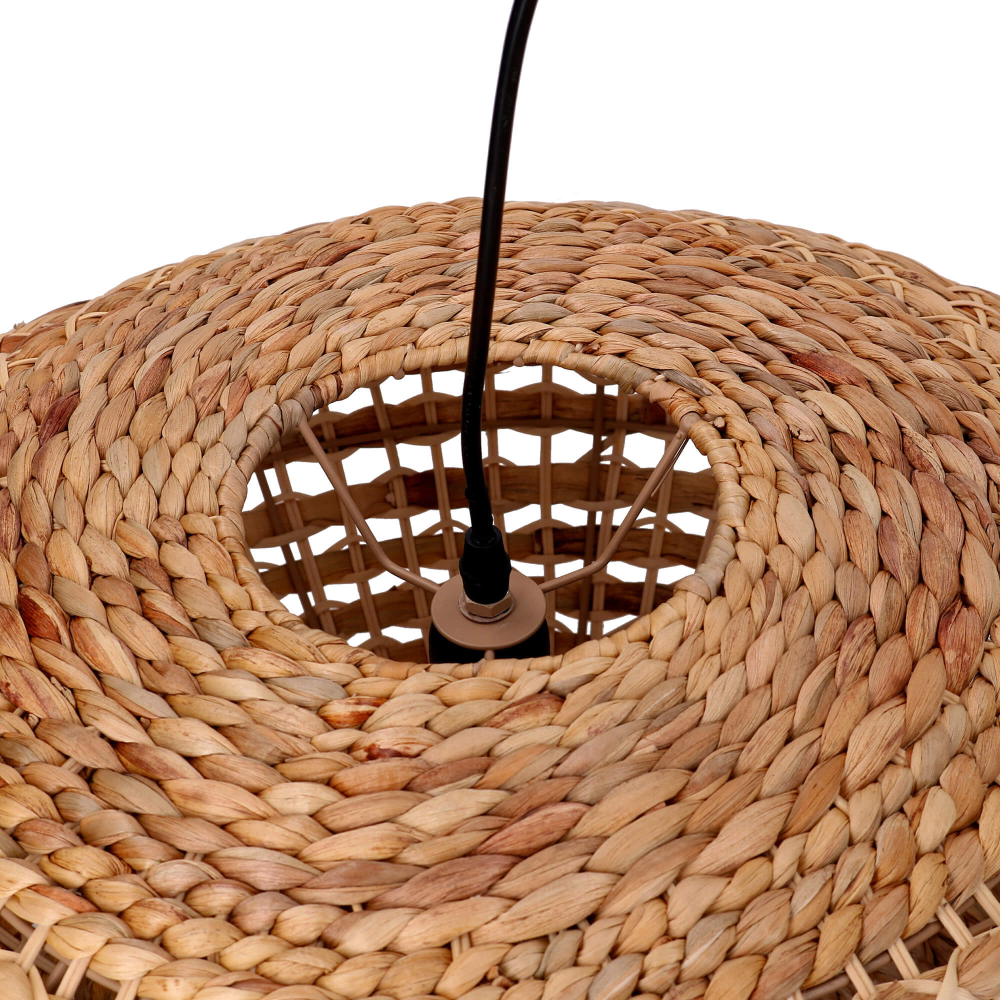 Lampadario in rattan naturale con attacco cm Ø60xh29,5