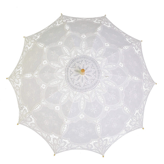 Ombrello Parasole in Pizzo bianco cm Ø85x67