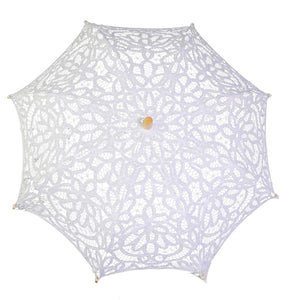 Ombrello Parasole in Pizzo traforato bianco cm Ø80x67