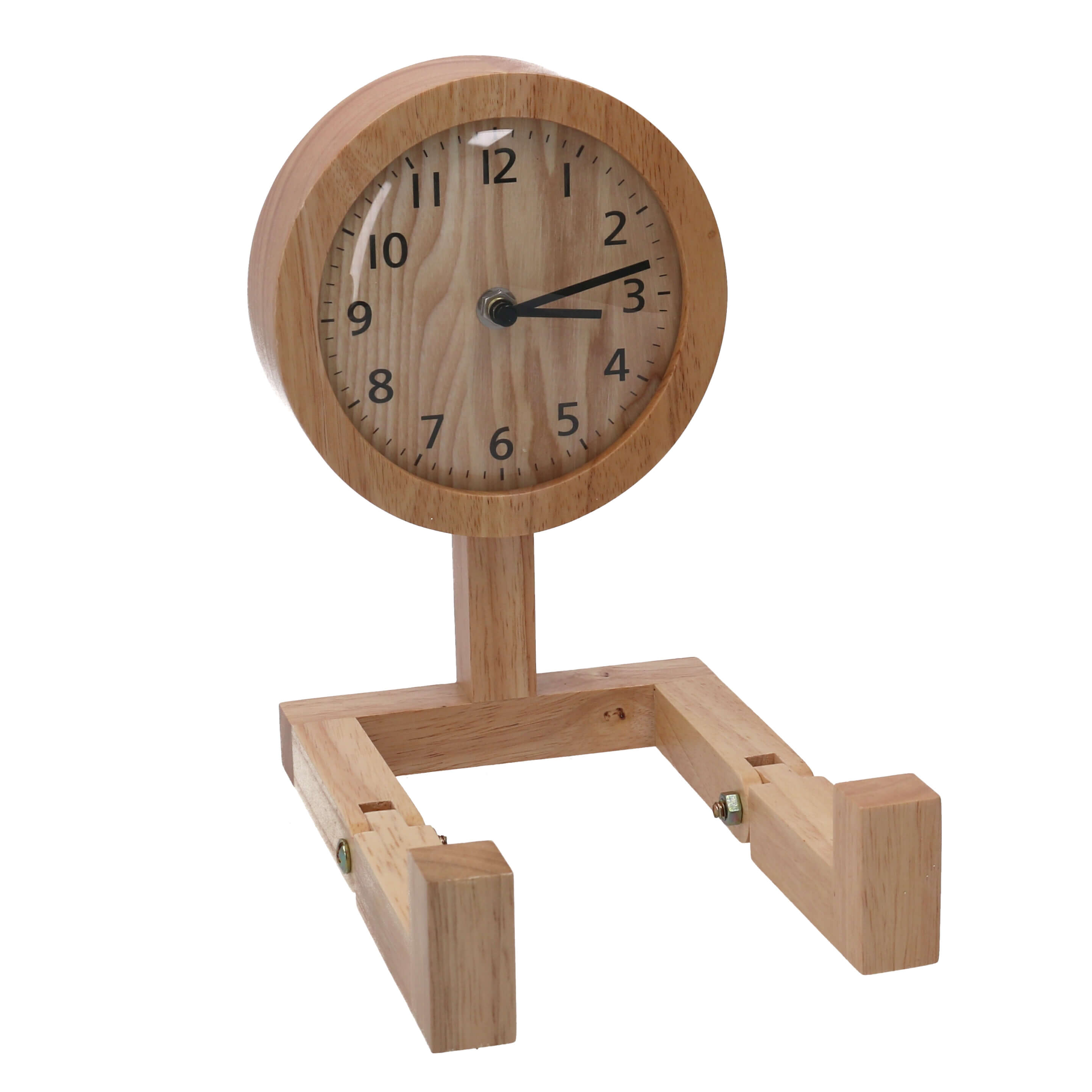 Orologio in legno naturale cm 15x22,5x23