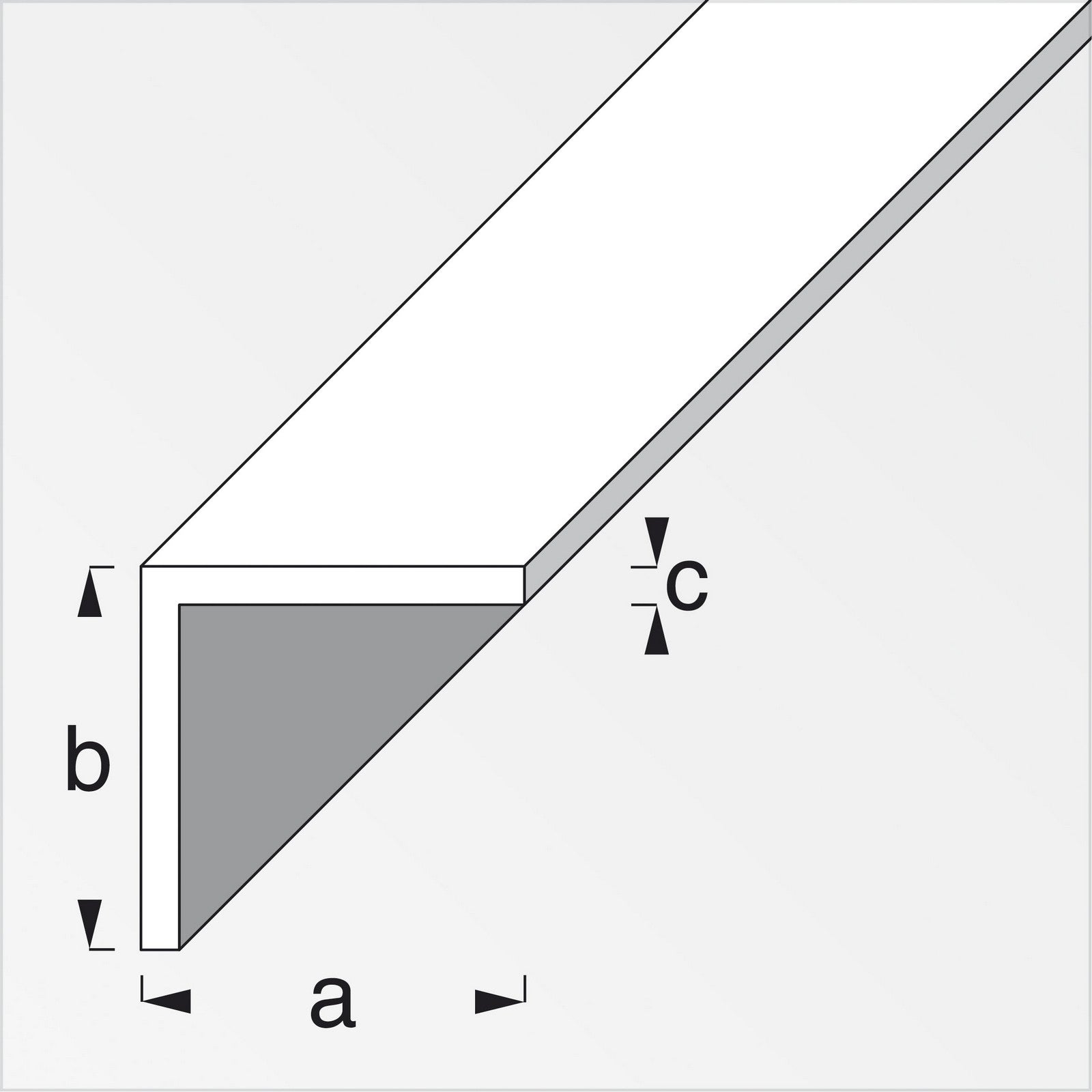 5pz profilo bianco h.200 angolare 25x25x1 2321