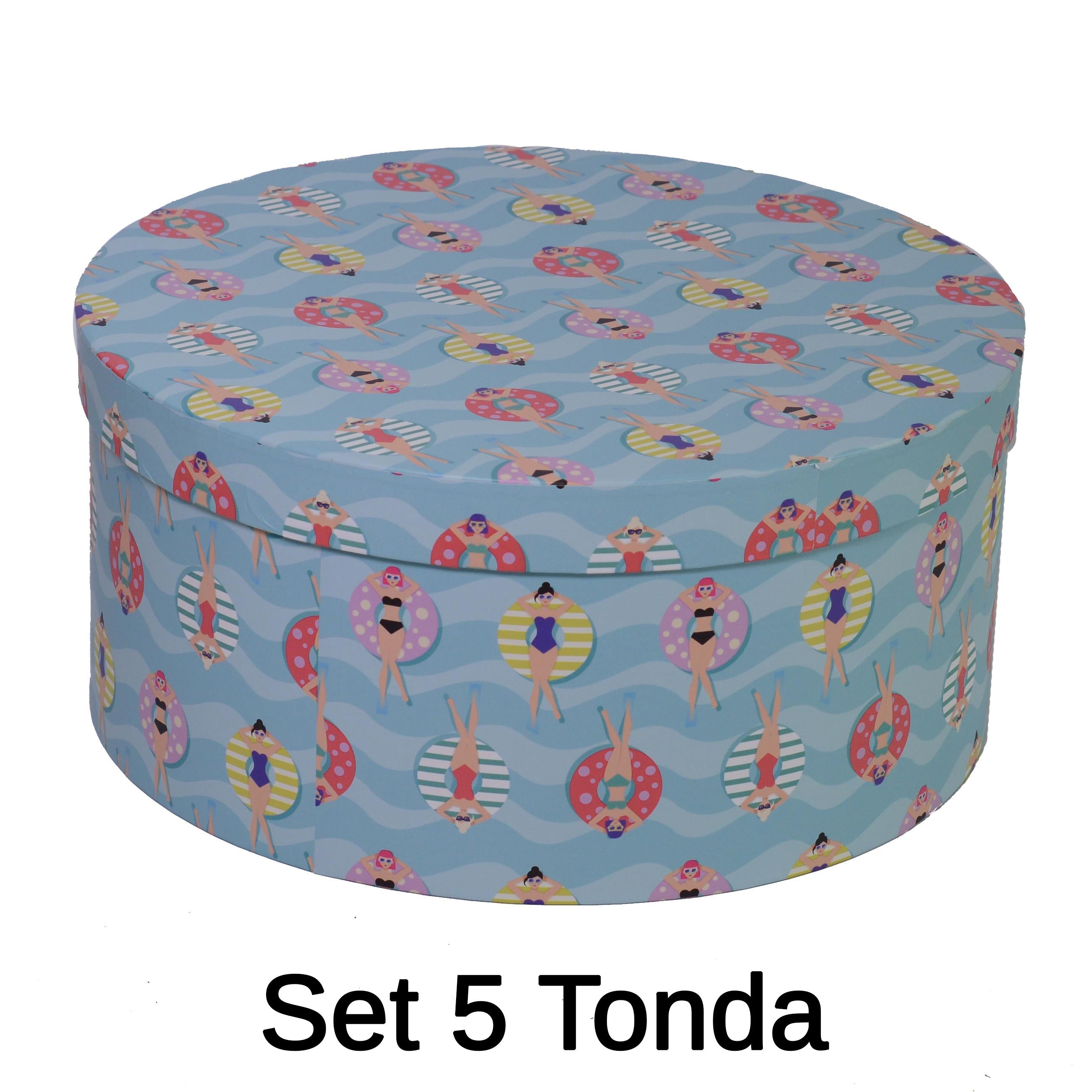 Set 5 Scatole cartone piscina tondo