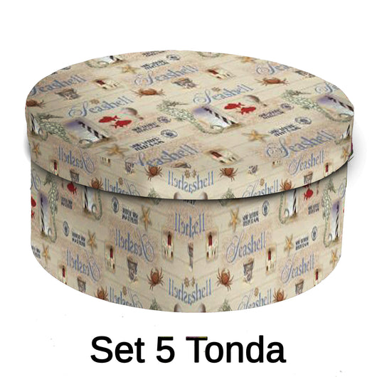 Set 5 Scatole cartone salvagente tondo