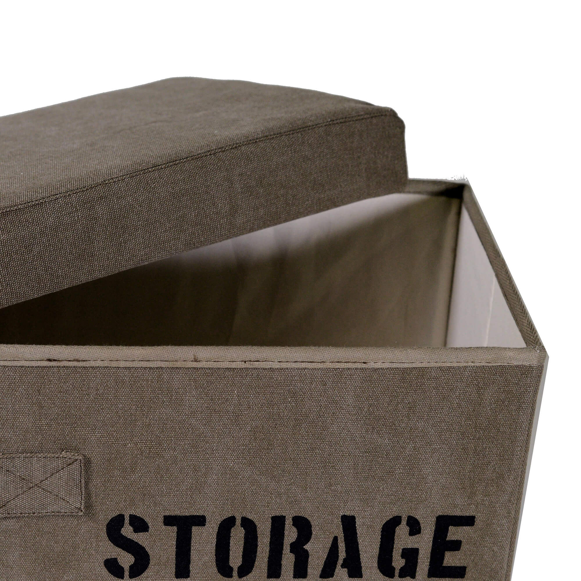 Set 2 Scatole in tessuto marrone storage quadro pieghevole