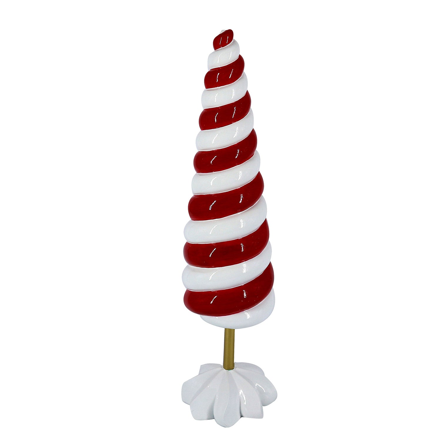 Mini Albero di Natale in Resina bianco rosso cm Ø11,5xh42,3